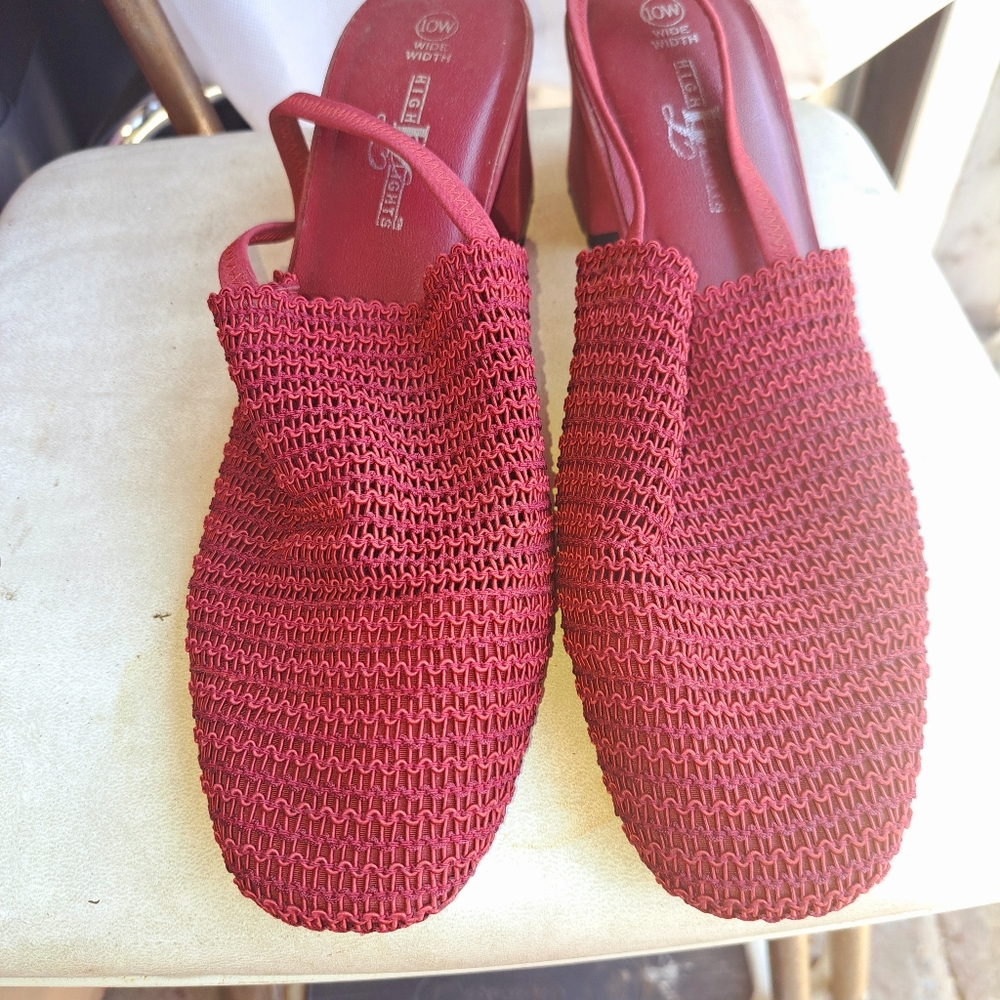 Ladies Sz10 Mesh Slingbacks